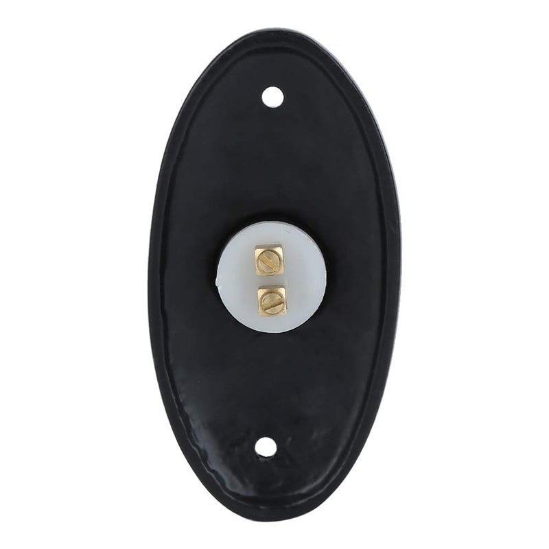 A29 Black Powder Coated Antique Doorbell Button â€“ 3 3/8" x 1 3/4" â€“ Vintage Style Cast Iron Construction with Recess Mount â€“ Wired for Two-Wire Chimes, Durable Weather Resistant Finish, DIY Install - Image 5